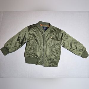 Baby Gap 2t Olive Green Bomber Jacket nwot